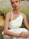 Платье А-силуэта молочного цвета | 6080291 | фото 9