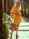Платье А-силуэта оранжевое | 6080294 | фото 7