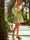 Платье А-силуэта фисташкового цвета | 6080299 | фото 4