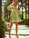 Платье А-силуэта фисташкового цвета | 6080299 | фото 6
