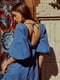 Платье А-силуэта цвета индиго | 6080300 | фото 7