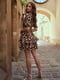 Платье А-силуэта анималистической расцветки | 6080305 | фото 5
