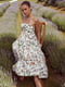 Платье А-силуэта в цветочный принт | 6080314 | фото 2