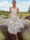 Платье А-силуэта в цветочный принт | 6080314 | фото 3