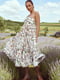 Платье А-силуэта в цветочный принт | 6080314 | фото 4
