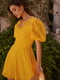 Платье А-силуэта желтое | 6080317 | фото 7