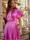 Мини-платье розовое с плиссировкой | 6080320 | фото 5