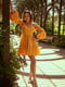 Платье-мини оранжевое с многоярусной юбкой | 6080322 | фото 2