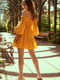 Платье-мини оранжевое с многоярусной юбкой | 6080322 | фото 5