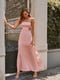 Платье персикового цвета шелковое | 6080323 | фото 4