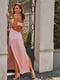 Платье персикового цвета шелковое | 6080323 | фото 5