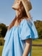 Платье А-силуэта голубое | 6080333 | фото 2