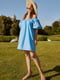 Платье А-силуэта голубое | 6080333 | фото 3