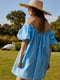 Платье А-силуэта голубое | 6080333 | фото 6