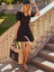 Платье-мини черное | 6080337 | фото 3