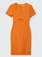 Платье-футляр оранжевое | 6080347