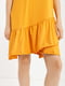 Платье А-силуэта горчичного цвета | 6080502 | фото 3