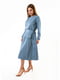 Сукня А-силуету сіро-блакитна | 6081220 | фото 3