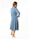 Платье А-силуэта серо-голубое | 6081220 | фото 4