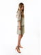 Платье А-силуэта оливкового цвета | 6081223 | фото 2