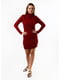 Платье-свитер бордовое | 6081242 | фото 2