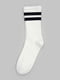 Носки белые с полосками | 6081365