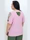 Блуза рожева з квітковим принтом | 6083249 | фото 3