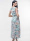 Сукня А-силуету блакитна квітковий принт | 6086965 | фото 6