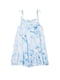 Мини-платье А-силуэта голубое с принтом | 6087467 | фото 3