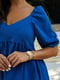 Платье А-силуэта синее | 6079982 | фото 3