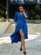 Платье А-силуэта синее | 6079988 | фото 3