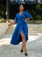 Платье А-силуэта синее | 6079988 | фото 4