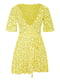 Платье А-силуэта желтое с цветочным принтом | 6087657 | фото 3