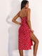 Платье красное с цветочным принтом | 6087725 | фото 2