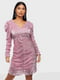 Платье розовое, декорированное пайетками | 6087805