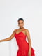 Платье А-силуэта красное | 6087846 | фото 3
