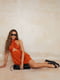 Сукня А-силуету помаранчева | 6087883 | фото 3