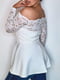 Блуза белая с цветочным принтом | 6088326 | фото 2