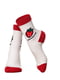 Шкарпетки біло-червоні з малюнком | 6089998 | фото 2
