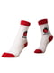 Шкарпетки біло-червоні з малюнком | 6089998 | фото 3