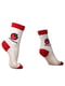 Шкарпетки біло-червоні з малюнком | 6089998 | фото 4