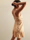 Сукня А-силуету гірчичного кольору в принт | 6090170 | фото 3