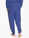 Штани спортивні сині з принтом | 6090205 | фото 2