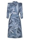 Платье-жакет голубое в принт | 6091745 | фото 3