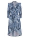 Сукня-жакет блакитна в принт | 6091745 | фото 2