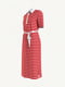 Платье А-силуэта красное в полоску | 6095223 | фото 2
