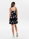 Сукня А-силуету чорна в квітковий принт | 6095871 | фото 2