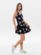 Сукня А-силуету чорна в квітковий принт | 6095871 | фото 4