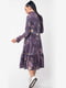 Платье фиолетовое с узором | 6086981 | фото 5