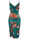 Сукня-футляр зелена з квітковим принтом | 6096643 | фото 3